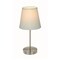 Simple Designs Sand Nickel Mini Basic Table Lamp with Fabric Shade